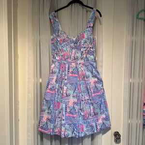 Iilly pulitzer cyndi dress in yeah buoy size 4